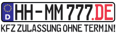 hh-mm777.de / Text: KFZ ZULLASSUNG OHNE TERMIN!
